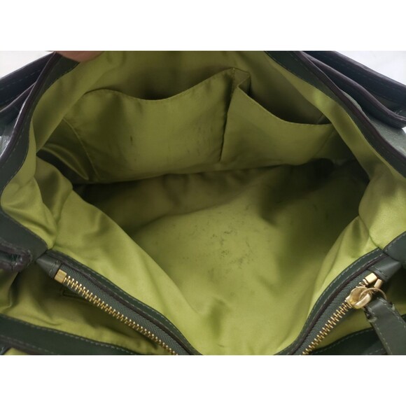 COACH Limited Edition Hamptons Flap Bag, 15400, Green Leather Shoulder Purse - Picture 13 of 16